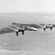 The jet-powered YB-49 in flight. The jet engines improved the aircraft’s performance, but dramatically reduced its range. (US Air Force)